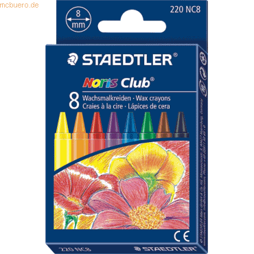 24 x Staedtler Wachsmalkreide Noris Club 8-er Etui von Staedtler