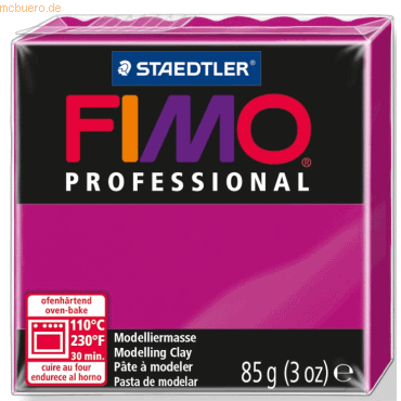 4 x Staedtler Modelliermasse Fimo Professional echtmagenta 85g von Staedtler