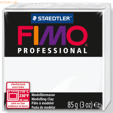 Staedtler Modelliermasse Fimo professional weiß 85g von Staedtler