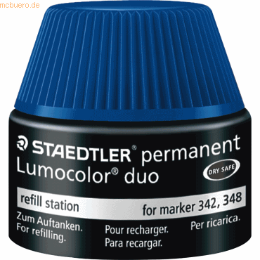 4 x Staedtler Tankstelle Lumocolor duo blau von Staedtler