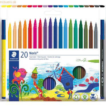 Staedtler Fasermaler Noris 326 ca. 1,0mm VE=20 Farben von Staedtler