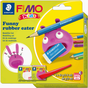 Staedtler Modelliermasse Fimo Kids Kunststoff Set -rubber eater- 2x42g von Staedtler