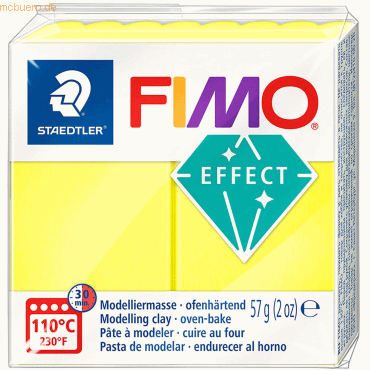 6 x Staedtler Modelliermasse Fimo Kunststoff 57g effect neon gelb von Staedtler