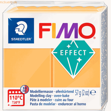 6 x Staedtler Modelliermasse Fimo Kunststoff 57g effect neon orange von Staedtler