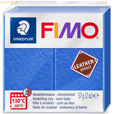 6 x Staedtler Modelliermasse Fimo Kunststoff 57g leather-effekt indigo von Staedtler