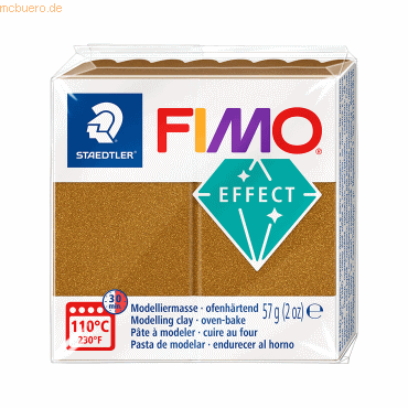 6 x Staedtler Modelliermasse Fimo effect 57g bronze metall von Staedtler