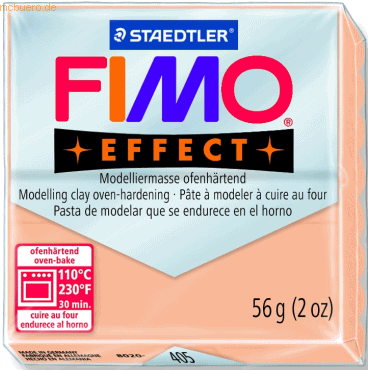 6 x Staedtler Modelliermasse Fimo effect Kunststoff 56 g peach Normalb von Staedtler