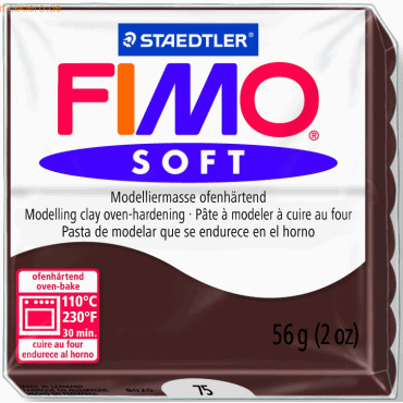 Staedtler Modelliermasse Fimo soft 56g schokolade von Staedtler