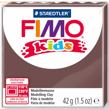 8 x Staedtler Modelliermasse Fimo Kids braun 42g von Staedtler