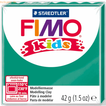 8 x Staedtler Modelliermasse Fimo Kids grün 42g von Staedtler