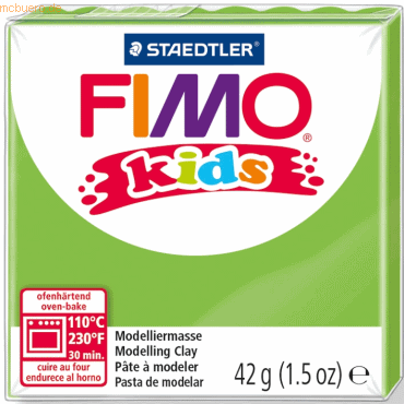 8 x Staedtler Modelliermasse Fimo Kids hellgrün 42g von Staedtler