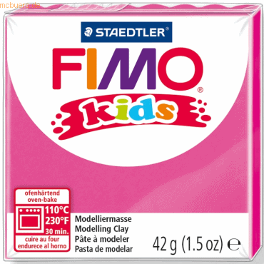 8 x Staedtler Modelliermasse Fimo Kids rosa 42g von Staedtler