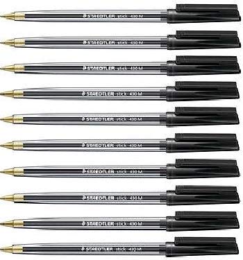 Kugelschreiber M Stick schwarz STAEDTLER 430 M9 transp. von Staedtler