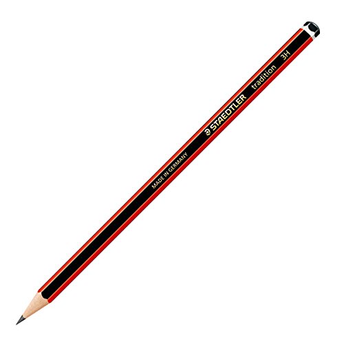 STAEDTLER 110-3H VE Bleistift tradition (erhöhte Bruchfestigkeit, Sechskantform, hohe Qualität, 12 Bleistifte tradition im Kartonetui, Härtegrad 3H) von Staedtler