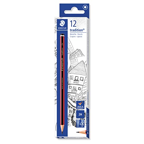 STAEDTLER 110 Tradition Bleistift Zedernholz 2H 12 Stück von Staedtler