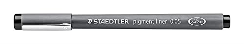 STAEDTLER 308 005-9 Feinschreiber pigment liner, 0,05 mm, schwarz, 1 Stück von Staedtler