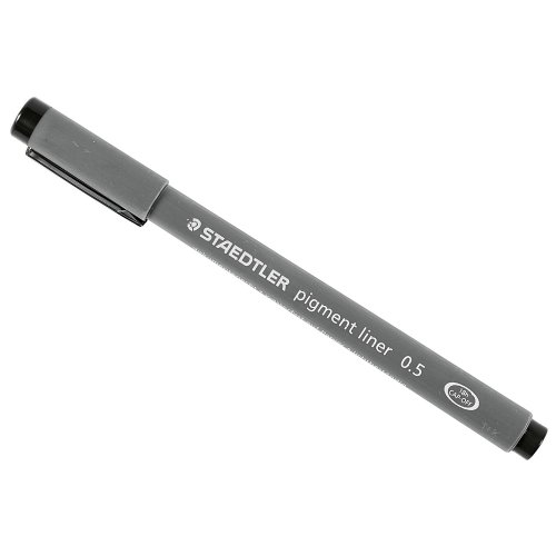 STAEDTLER 308 05-9 Feinschreiber pigment liner, 0,5 mm, schwarz von Staedtler