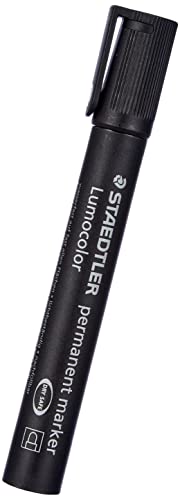 STAEDTLER 352-9 Lumocolor Permanentmarker, nachfüllbar, schwarz, 1 Stück von Staedtler