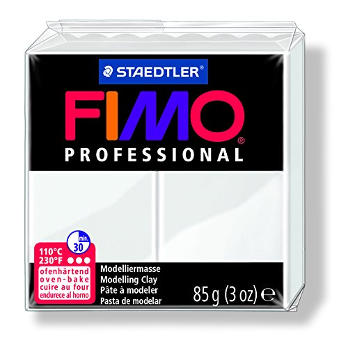 STAEDTLER 4-teiliges Set Fimo Professionnel 85 g, Weiß, 4 Stück von Staedtler