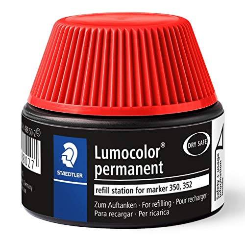 STAEDTLER 488 50 Lumocolor permanent marker Nachfüllstation für 350/352, rot von Staedtler