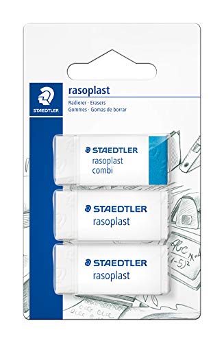 STAEDTLER 526-S BK3D Radierer Blisterkarte mit 2 ST rasoplast von Staedtler