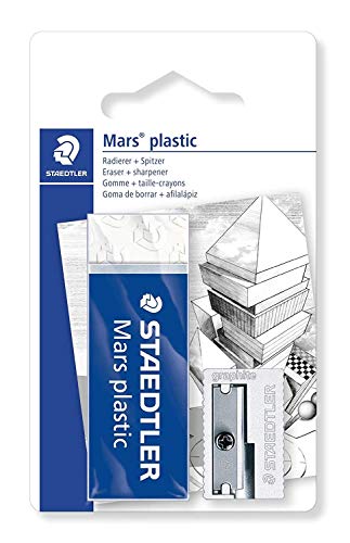 STAEDTLER 526-S3BK2D Blisterkarte mit 1 ST Mars plastic Radierer und 1 ST Metall-Spitzer von Staedtler