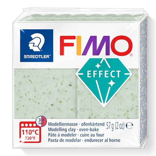 STAEDTLER FIMO effect 8010 Botanical Ofenhärtende Modelliermasse, Einzelprodukt botanical spirulina, 8010-570 von Staedtler