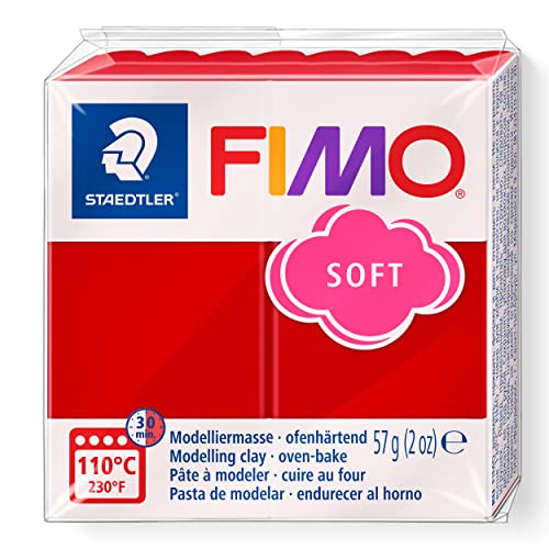 STAEDTLER 8020-2 P ST Modelliermasse, FIMO Soft 57g Christmas red, Standard von Staedtler