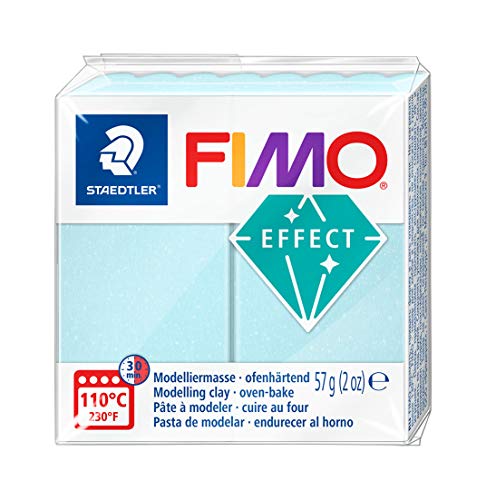 STAEDTLER 8020-306 - Fimo Effect Normalblock, 57 g, eiskristallblau, 1 Packung von Staedtler