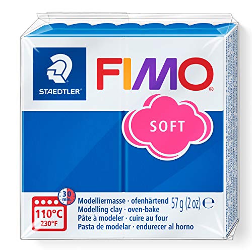 STAEDTLER 8020-37 - Fimo Soft Normalblock, Modelliermasse, 57 g, pazifikblau von Staedtler