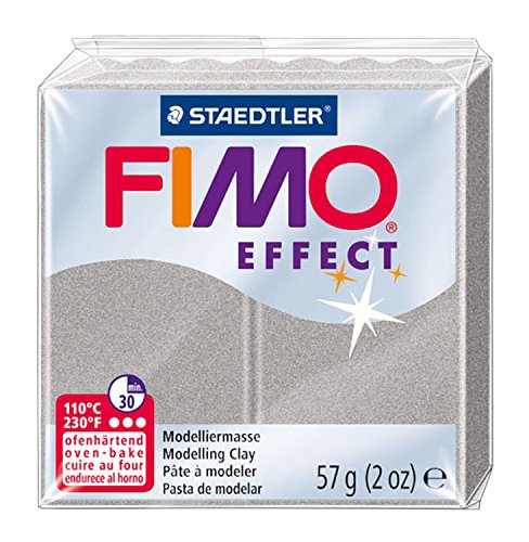 STAEDTLER 8020-817 - Fimo Effect Normalblock, 57 g, silber pearl von Staedtler