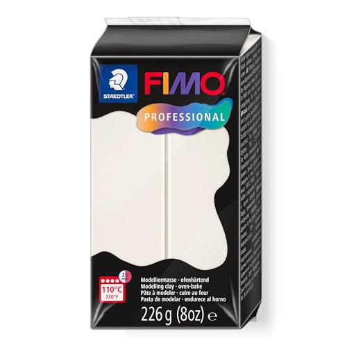 STAEDTLER FIMO Professional 8042 ofenhärtende Modelliermasse, speziell für Profis und Künstler, Einzelprodukt Porzellan, 8042-03 von Staedtler