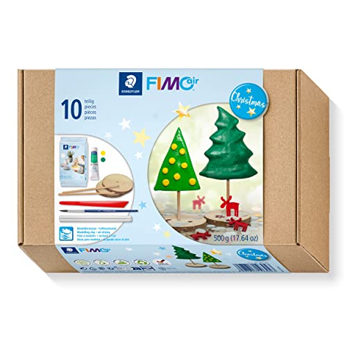 STAEDTLER 81 07 ST Modelliermasse, FIMOair Modelling Set 10pcs-Christmas, Standard von Staedtler