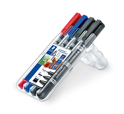 STAEDTLER Doppel-Marker-Set "Home Edition" Lumocolor duo permanent 348, für viele im Haushalt anfallende Beschriftungen, wasserfest, Made in Germany, 348 SWP4, bunt von Staedtler