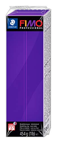 STAEDTLER FIMO professional ofenhärtende Modelliermasse (Großblock 454g (1 lb)) Farbe: lila von Staedtler