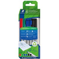 STAEDTLER Lumocolor Folienstifte farbsortiert non-permanent 6 St. von Staedtler