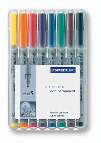 STAEDTLER Lumocolor NonPermanent-Marker 311S, 8er Etui, Menge 8 von Staedtler