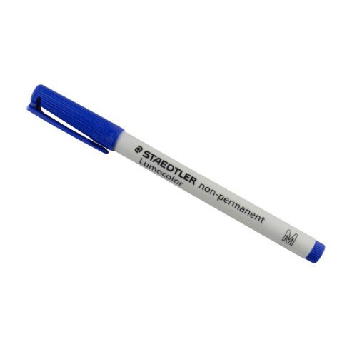 STAEDTLER Lumocolor non-permanent M Marker (Blau, Grau, Polypropylen, Medium) von Staedtler