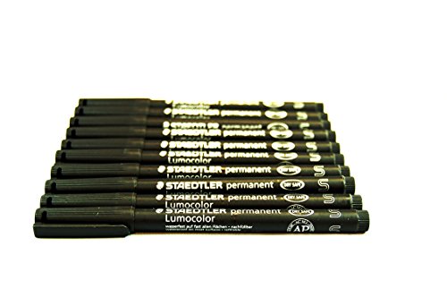 STAEDTLER Lumocolor Permanent-Marker 313S, schwarz VE=10 von Staedtler