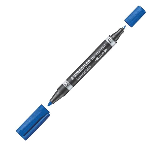 STAEDTLER Lumocolor Permanent-Marker duo, blau von Staedtler