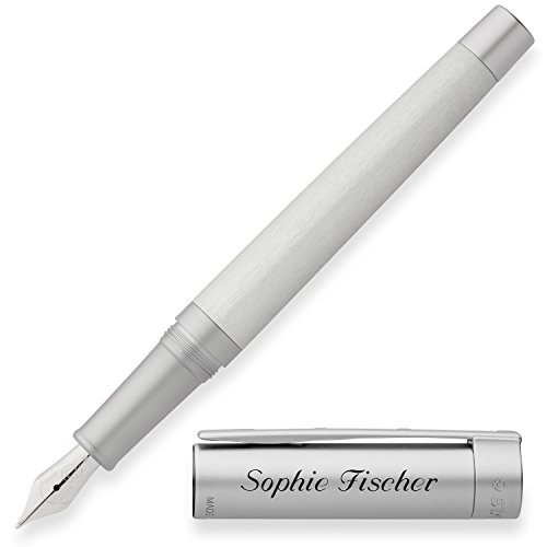 Staedtler Premium Füllfederhalter Initium Metallum mit persönlicher Laser-Gravur Aluminium natur eloxiert von Staedtler