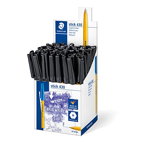 STAEDTLER Stick 430 F-9CP5 Kugelschreiber Strichbreite F 50 Stück schwarz von Staedtler