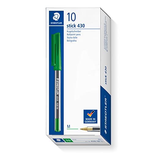 STAEDTLER Stick 430 M-2 Kugelschreiber 10 Stück Grün von Staedtler