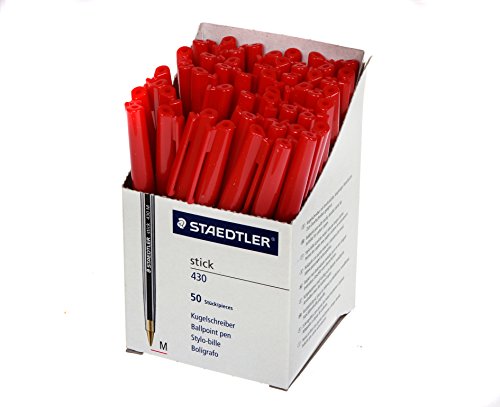 STAEDTLER Stick 430 M-2CP5 Kugelschreiber Strichbreite M 50 Stück rot von Staedtler