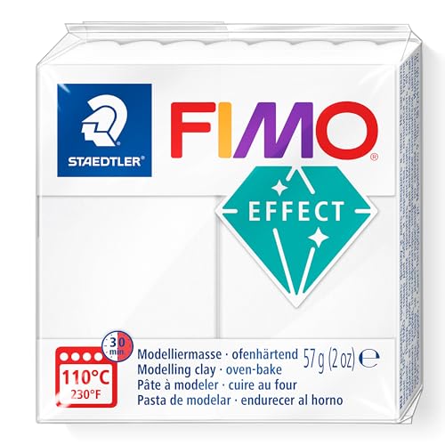 STAEDTLER ofenhärtende Modelliermasse FIMO effect, Transluzent 57 g, weich und geschmeidig, für Einsteiger und Hobbykünstler, kompatibel mit FIMO soft und FIMO professional, 8010-014 von Staedtler