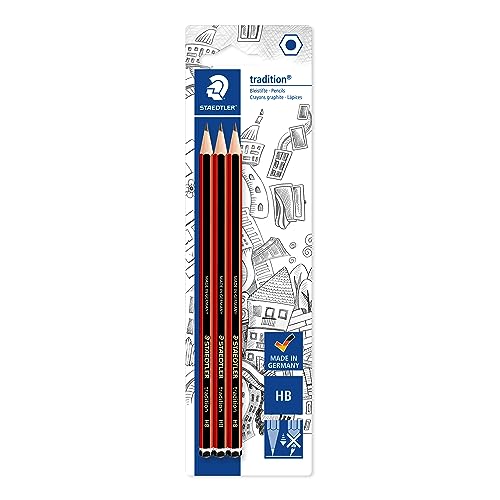 STAEDTLER 110-HBBK3D Bleistift tradition HB, 3 ST, Blisterkarte von Staedtler