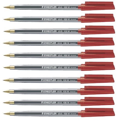 Staedtler 430 M-2 Kugelschreiber stick Strichfarbe: rot von Staedtler