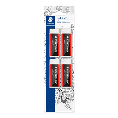 STAEDTLER 526 T20BK4 Traditionelle Radiergummis, 4 Stück von Staedtler