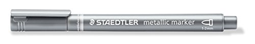 Staedtler 8323-81 Marker, Rundspitze 1-2 mm silber, 1 marker von Staedtler