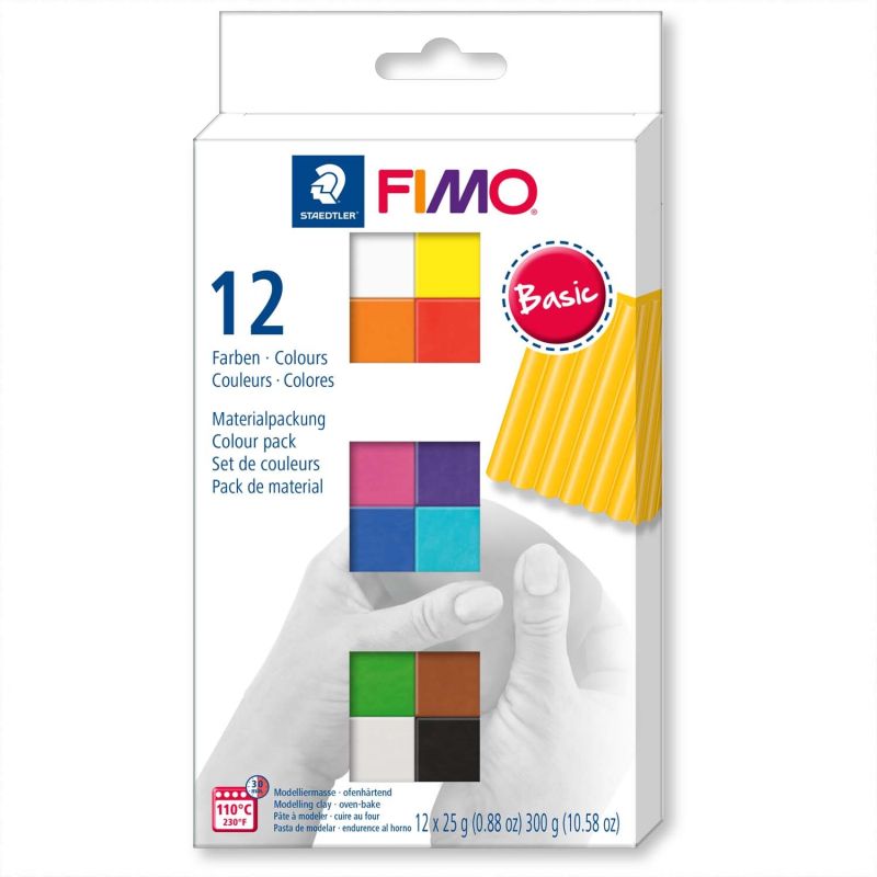 FIMO soft Basic 12 Halbblöcke je 25g von Staedtler